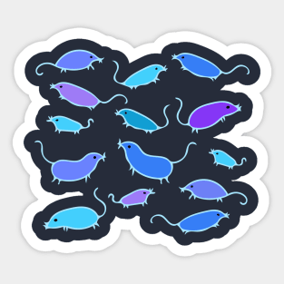 Cute and Colorful Mouse Pattern Sticker